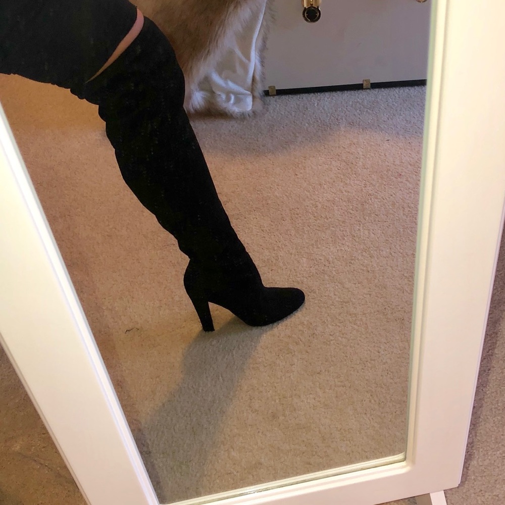 Knee high black boots